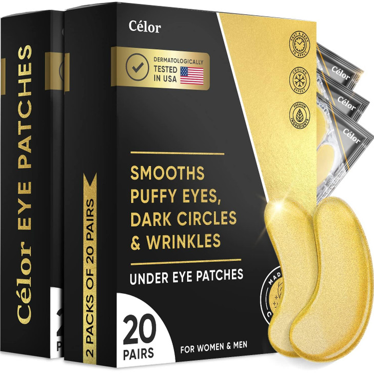 Celor Under Eye Patches For Puffy Eyes And Dark Circles Eye Masks With Amino Acids And Collagen Eye Care For Wrinkles Birthday Gift For