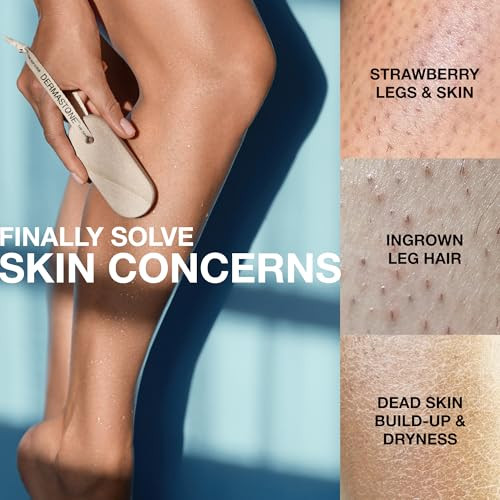 Dermastone Leg And Body Scrub Deep Exfoliating Stone Body Scrubber For Strawberry Legs Treatment Leg Exfoliator Ingrown Hair Dead Skin
