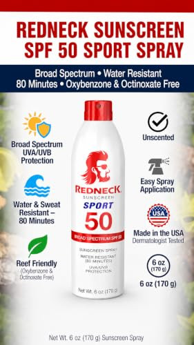 Sport Sunscreen Spray Spf 50 Broad Spectrum Water Resistant 6Oz