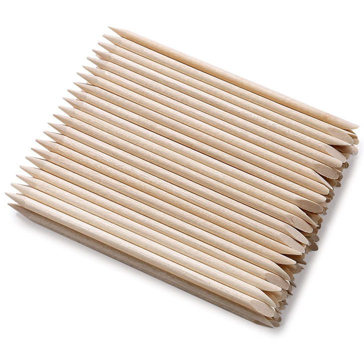 100Pcs Orange Wood Sticks For Nails Hoomboom Double Sided Cuticle Pusher Remover Nail Art Manicure Pedicure Tool For Manicure Pedicure