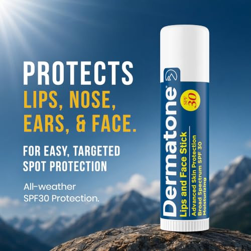 Dermatone Lips And Face Stick Advanced Skin Protection Skin Barrier Spf30 Moisturizing Sooth And Replenish Big Spot Stick 0.5Oz