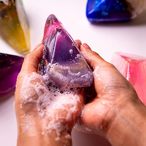 Earth And Home Rock Soap Soap Rocks Set Of 2 Mothers Day Gift Decorative Scented Gemstone Soaps With Real Crystals Inside With Natural