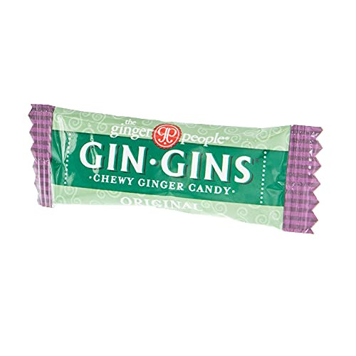 Gin Gins Chewy Ginger Candy Bulk Pack Individually Wrapped Candies In Reusable Plastic Tub Gluten Free And Vegan Ginger Chews 275 Pieces