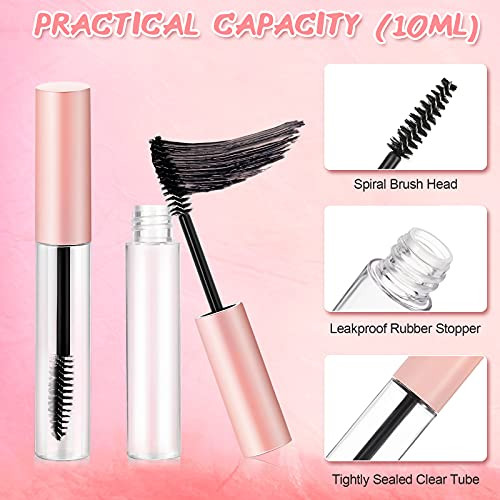 Maitys 30 Pack 10 Ml Empty Mascara Tubes With Wands And Funnels Pink