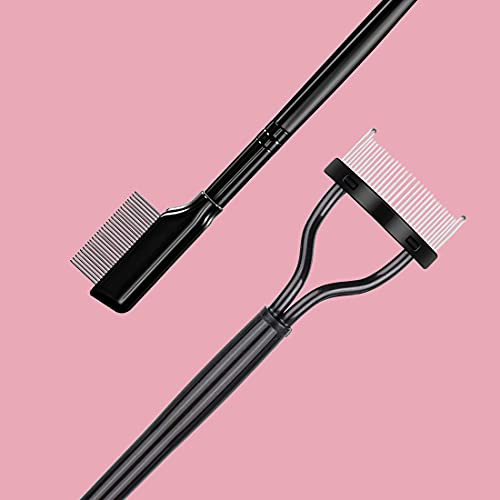 2Pcs Eyelash Separator Eyelash Comb Lash Brush Separator Lash Comb Eyelashes Curler Makeup Mascara Applicator Eye Makeup Brush Tools Metal