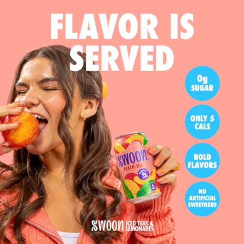 Swoon Peach Tea Sugar Free Low Carb Paleo Friendly Gluten Free Flavored Keto Drinks Made With Organic Black Tea And Sweetened By Monk Fruit