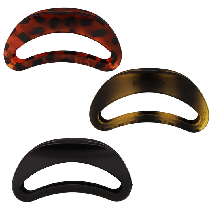 Aco Uint Large French Hair Clips 3Pcs Strong Hold Tortoise Claw Clips For Women Thick Hair Accessories No Slip Clips
