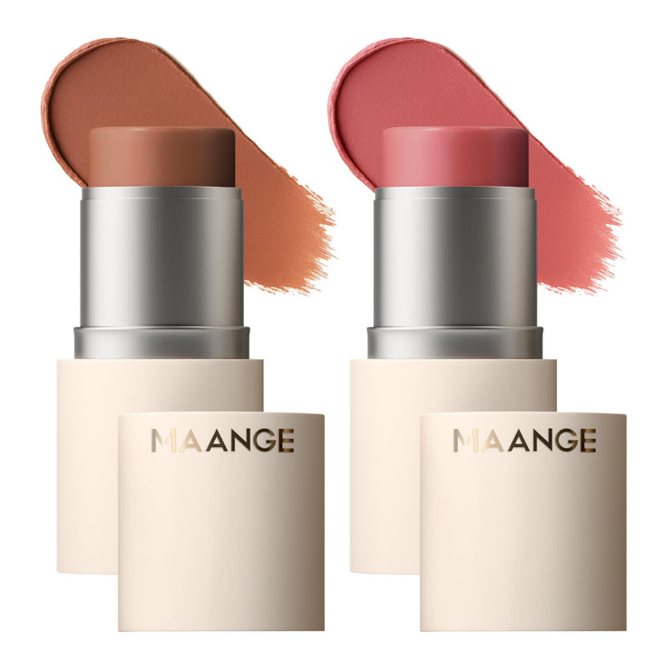 Maange Multi Use Blush Stick All In One Cream Blush For Cheeks Eyes And Lips Long Wearing Blendable Makeup Blush Stick Creamy And Buildable