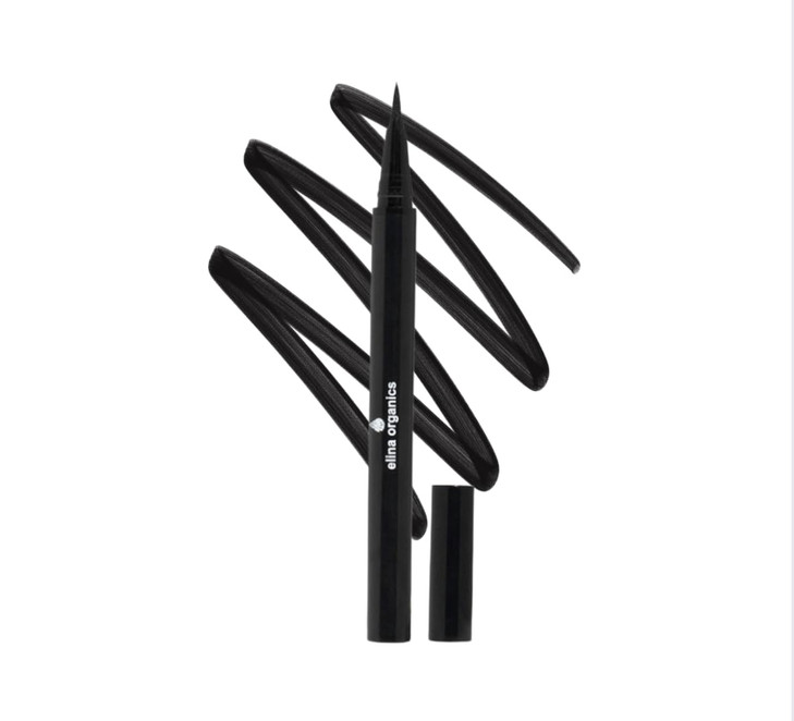 Elina Organics Long Day Stay Natural Liquid Eyeliner Black