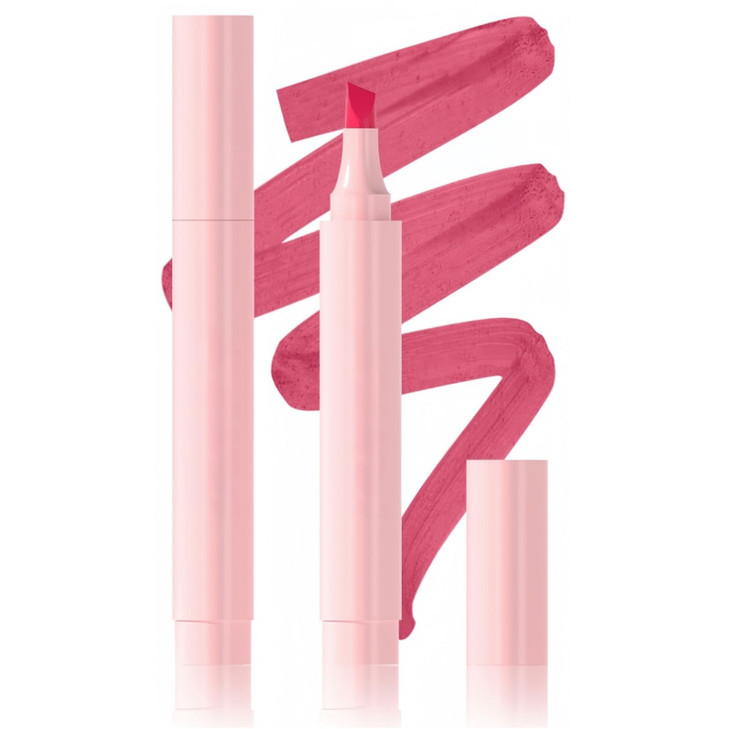 Diryi Lip Tint Marker 2 In 1 Lip Liner And Lipstick Pen Angled Pen Tip Waterproof Matte Smudge Proof Long Lasting Lip Stain For Smooth