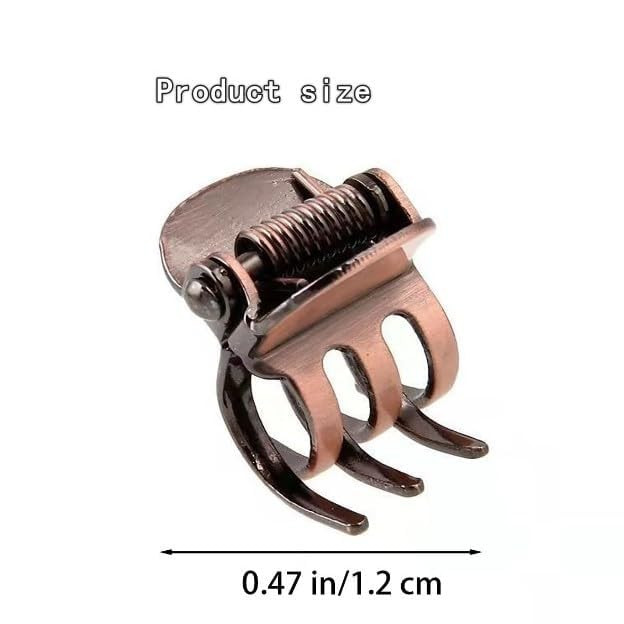 5Pcs Mini Metal Hair Claw Clips For Women Mini Metal Hair Claw Clips Bronze Clamp Side Bangs Clip Hair Styling Tool Hairpins Hair