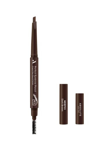Absolute New York Dark Brown Eyebrow Pencil Dual Ended Shape And Fill