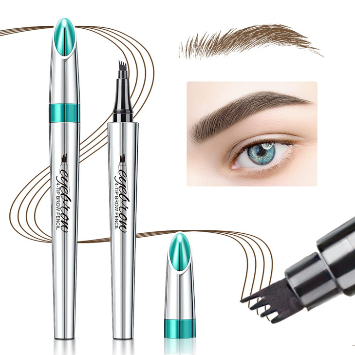 4 Point Microblading Eyebrow Tattoo Pencil Waterproof Dark Brown