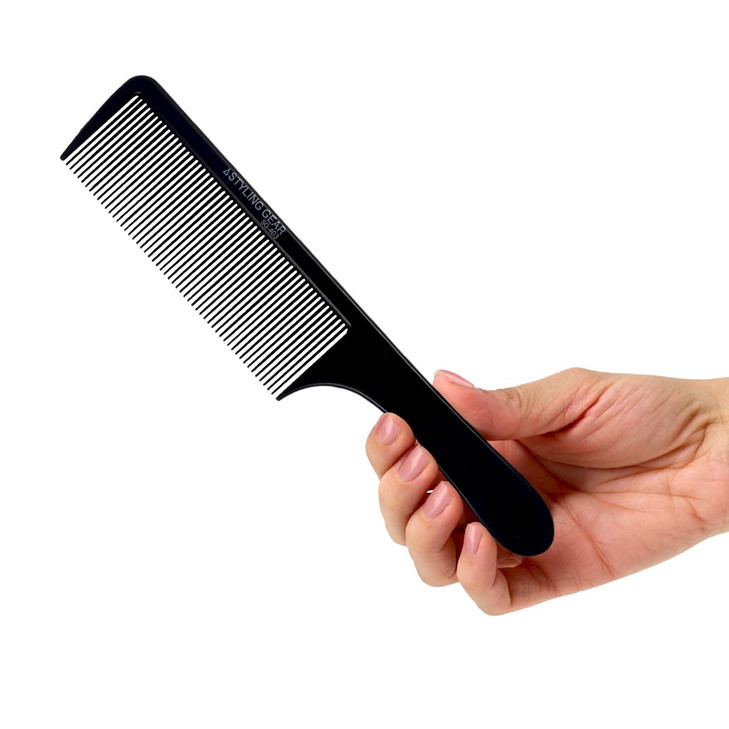 Styling Gear No. 403 Fade Barber Clipper Barber Comb Cutting Combs Flexible Styling Combs Blending Comb For Fades Flat Top 1 Pc. Black