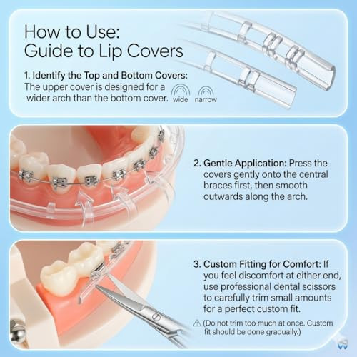 Obrush Comfort Covers For Braces Orthodontic Mouth Guard Lip Protector Wax Alternative Lip Shield For Brackets