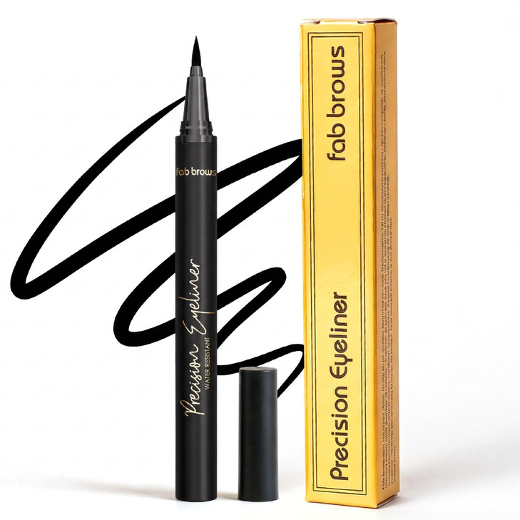 Fab Brows Precision Liquid Eyeliner Felt Tipped Liquid Eyeliner Pen Richly Pigmented Waterproof Black Eyeliner Achieves Thin Or Thick