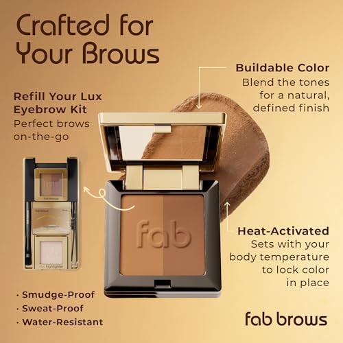 Lux Eyebrow Kit Refill Powder Soft And Natural Eyebrow Definition For Light Brown Medium Brows On The Go