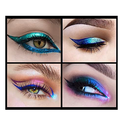 Corleone Glitter Liquid Eyeliner Metallic Change Color Rainbow Eyeliner Gel Multicolor Highly Pigmented Waterproof Longer Lasting Colorful