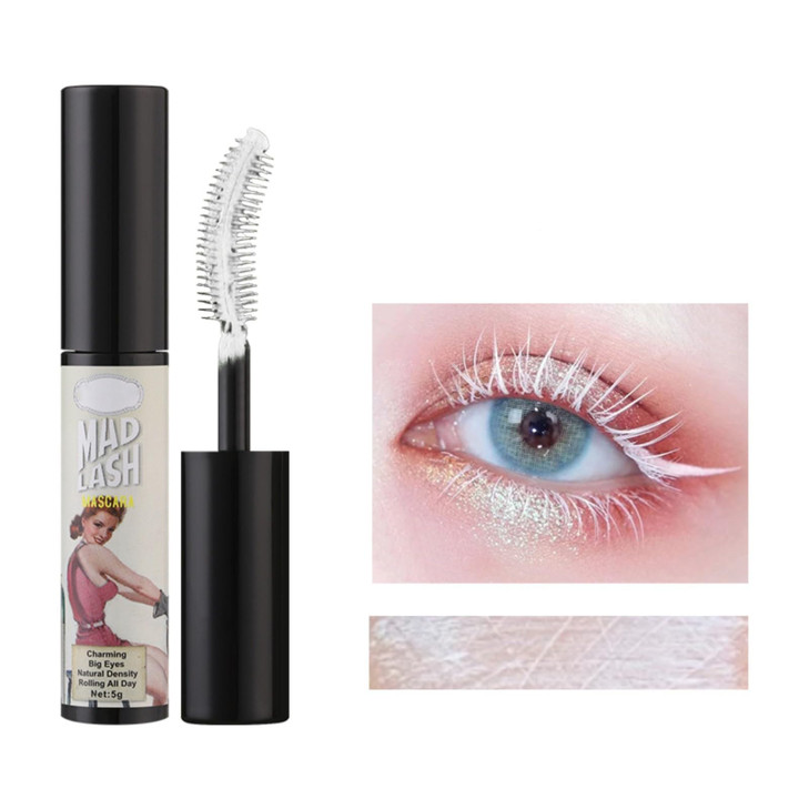 White Lash Colored Mascara Makeup Volumizing Volume Building Waterproof Sensational Washable Lengthening Natural Long Lasting White