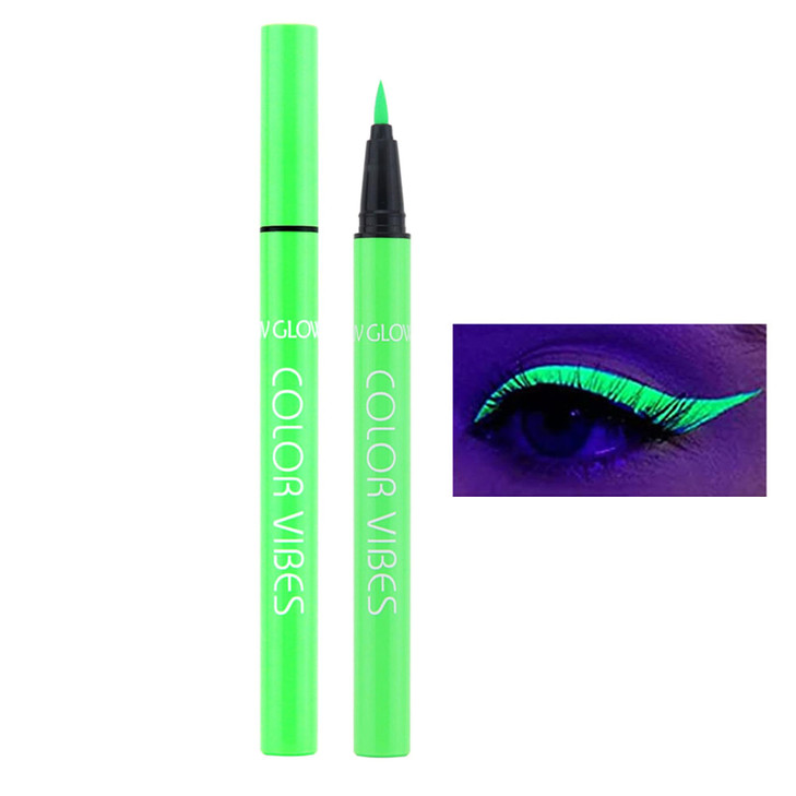 Wismee Uv Glow Neon Liquid Eyeliner Matte Colored Eyeliners Pen Rainbow Colorful Neon Eyeliner Pencil Pigmented Waterproof Smudgeproof Long