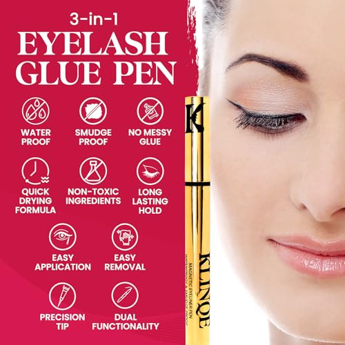 Black Eyeliner Eyelash Glue Liner Magnetic Liner Latex Free Lash Adhesive Strong Hold Glue Pen For Strip Lash Magnetic Eyelashes Smudge