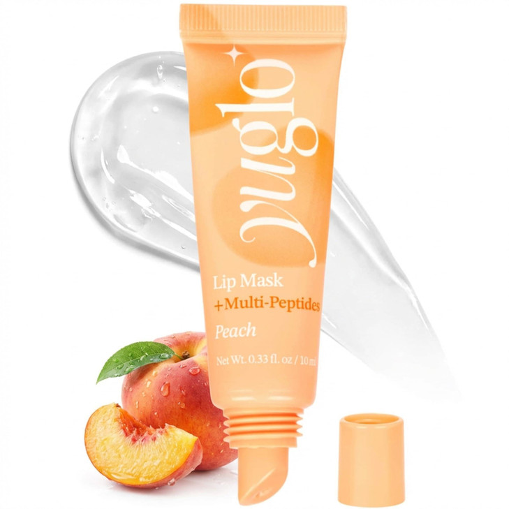 Yuglo Peach Overnight Lip Mask With Multi Peptides Korean Lip Sleeping Mask And Hydrating Lip Balm For Dry Lips Nourishing Lip Moisturizer