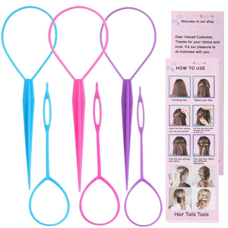 Pony Hair Tail Tools Hair Loop Styling Tool French Braiding Hair Tool