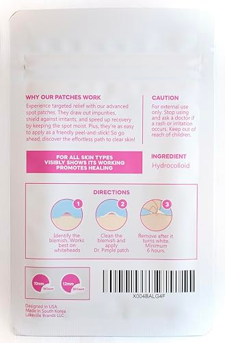 Dr. Pimple Patch Hydrocolloid Healing Acne Care Pimple Patches Acne Spot Treatment For Face And Skin Korean Skin Care Invisible And