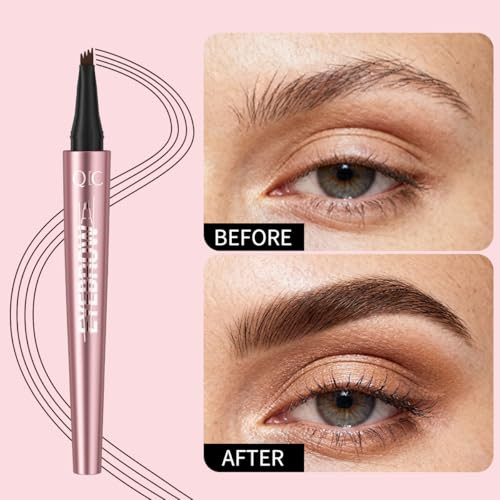 W3W Waterproof Eyebrow Pen Microblading Eyebrow Pencil For Women With 4 Fork Tip Brow Pencil Easily Create 3D Natural Looking Brows Perfect