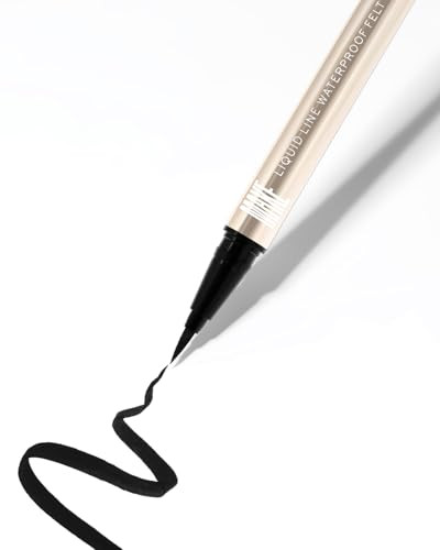 Make Beauty Liquid Line Waterproof Felt Tip Eyeliner Smudge Proof Onyx