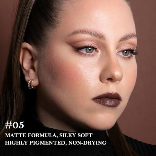 Juaazin Maroon Gradient Matte Lip Liner Pencil Crayon For Women Waterproof Smudge Proof Kissproof Long Wear Lip Pencil Flawless Contour
