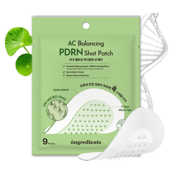 Ongredients Ac Balancing Pdrn Shot Patch Centella Asiatica Extract Panthenol And Heartleaf Soothing And Hydrating Skin Care Korean Skin Care