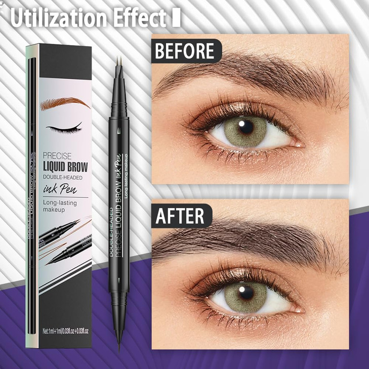 Pinkiou 2 In1 Eyebrow Pen Microblading Eyebrow Pen