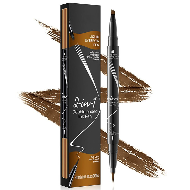 Pinkiou 2 In1 Eyebrow Pen Microblading Eyebrow Pen