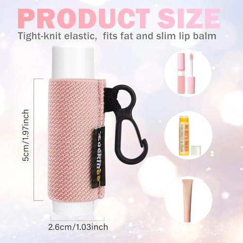 Luckinee 3Pcs Lip Balm Holder Keychain For Chapstick Holder Key Chain