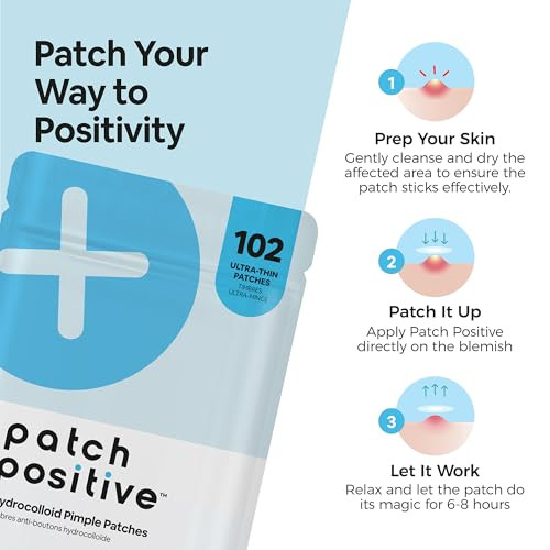 Patch Positive Pimple Patches 102 Count Ultra Thin Hydrocolloid Acne Patches For Face And Skin Invisible Zit Stickers For Blemishes And