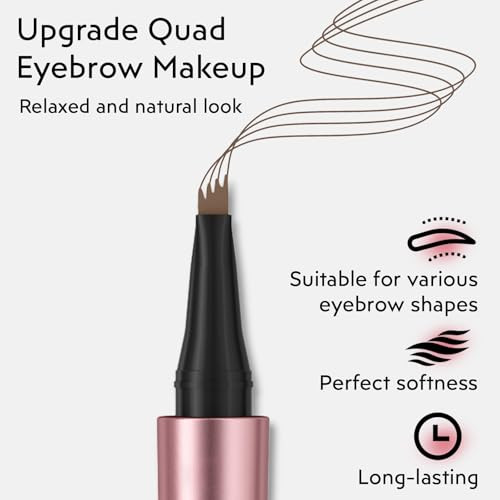 2Pcs Microblading Eyebrow Pen Micro Eye Brow Pencil For Women Brown