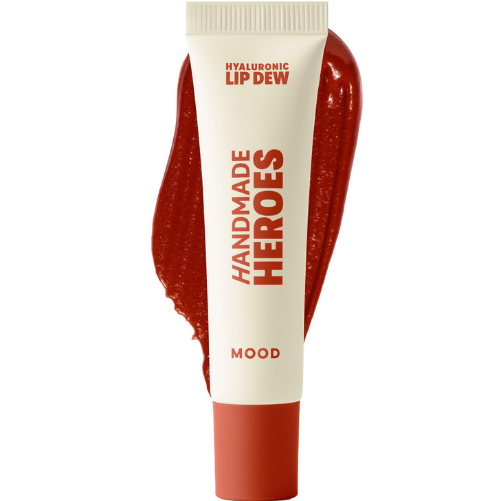 Handmade Heroes 100 Percent Natural Vegan Tinted Lip Gloss With Hyaluronic Acid Lightweight Moisturizing Soft Lipstick For Dry Lips Mood