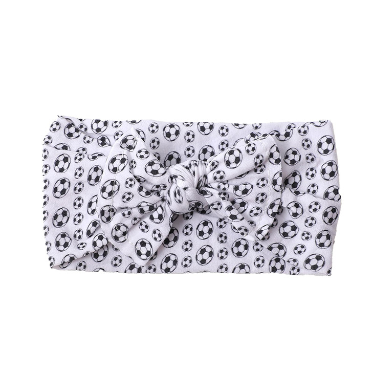 Football Headbands With Bow Sports Hair Accessories Soccer Headband