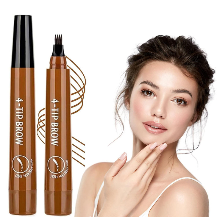 2025 Upgraded Magic Eyebrow Pencil 3D Waterproof Sweatproof And Long Lasting All Day 4 Tip Microblading Brow Pen For Vivid And Hair Like