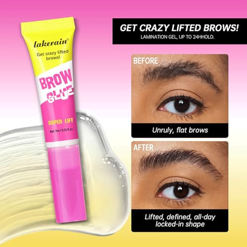 Swetiyou Clear Eyebrow Gel Brow Lamination Gel For Instant Lift And Long Lasting Hold And Built In Styling Comb For Fluffy Defined Brows