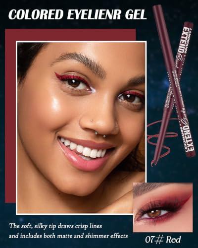 Burgundy Eyeliner Pencil Matte Waterproof Long Lasting Eye Liner Pencils