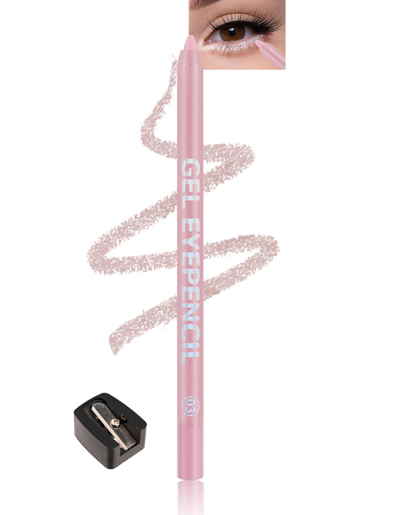 Light Pink Waterline Eyeliner Glitter Waterproof Eyeliner Pencil For Women