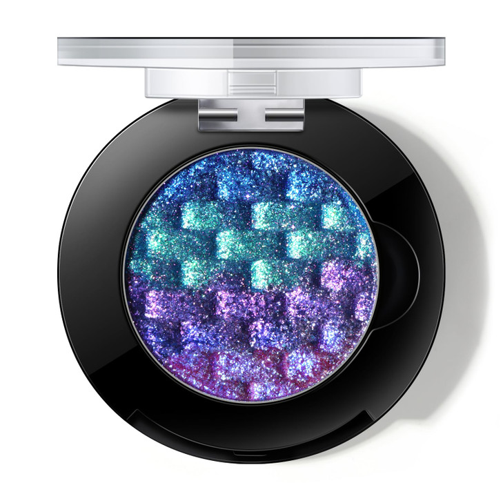 Noerrors Chameleon Eyeshadow Multichrome Face Highlighter Palette High Pigment Holographic Eyeshadow Palette Blue Pink Color Shift Metallic