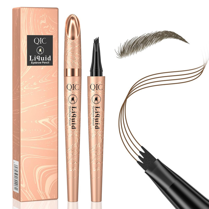 W3W Microblading Eyebrow Pencil For Women Waterproof Eyebrow Pen With 2 Fork Tip Eye Brow Pen Create Natural Hair Like Brows Brow Pencil For