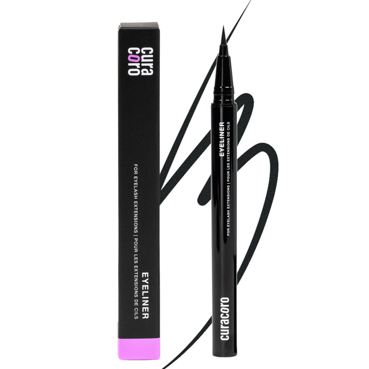 Curacoro Oil Free Waterproof Liquid Eyeliner Ultra Fine Felt Tip Black
