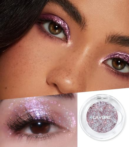 Lavone Multichrome Eyeshadow Iridescent Purple Pink Gold Eyeshadow Powder Multidimensional Sparkle With 1 Swipe Color Highly Pigmented