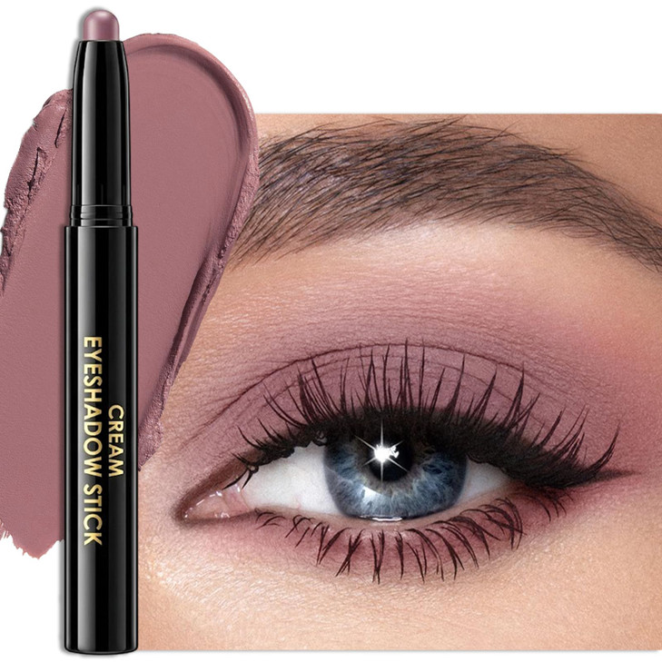 Erinde Smoky Mauve Eyeshadow Stick Waterproof Nude Matte Eye Shadow Sticks Cream Eye Shadow Pencil Crayon Buildable And Blendable Long