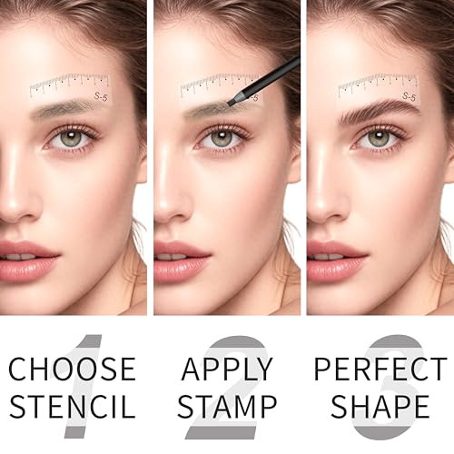 5Pairs Natural Looking Brow Shapes Eyebrow Stencils Ruler Eyebrow Caliper