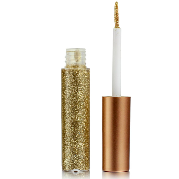 Cotemara Liquid Glitter Eyeliner Shimmer Water Proof Eye Glitter Makeup Colorful Eye Liner Liquid Eyeliner Gold